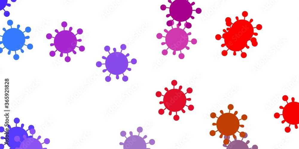 Light blue, yellow vector texture with disease symbols.