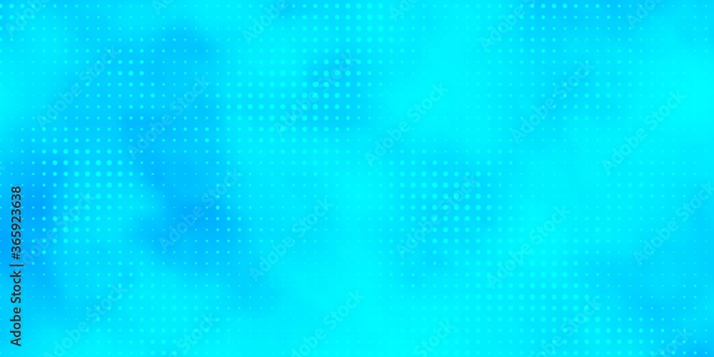 Light BLUE vector background with circles. Colorful illustration with gradient dots in nature style. Design for your commercials.