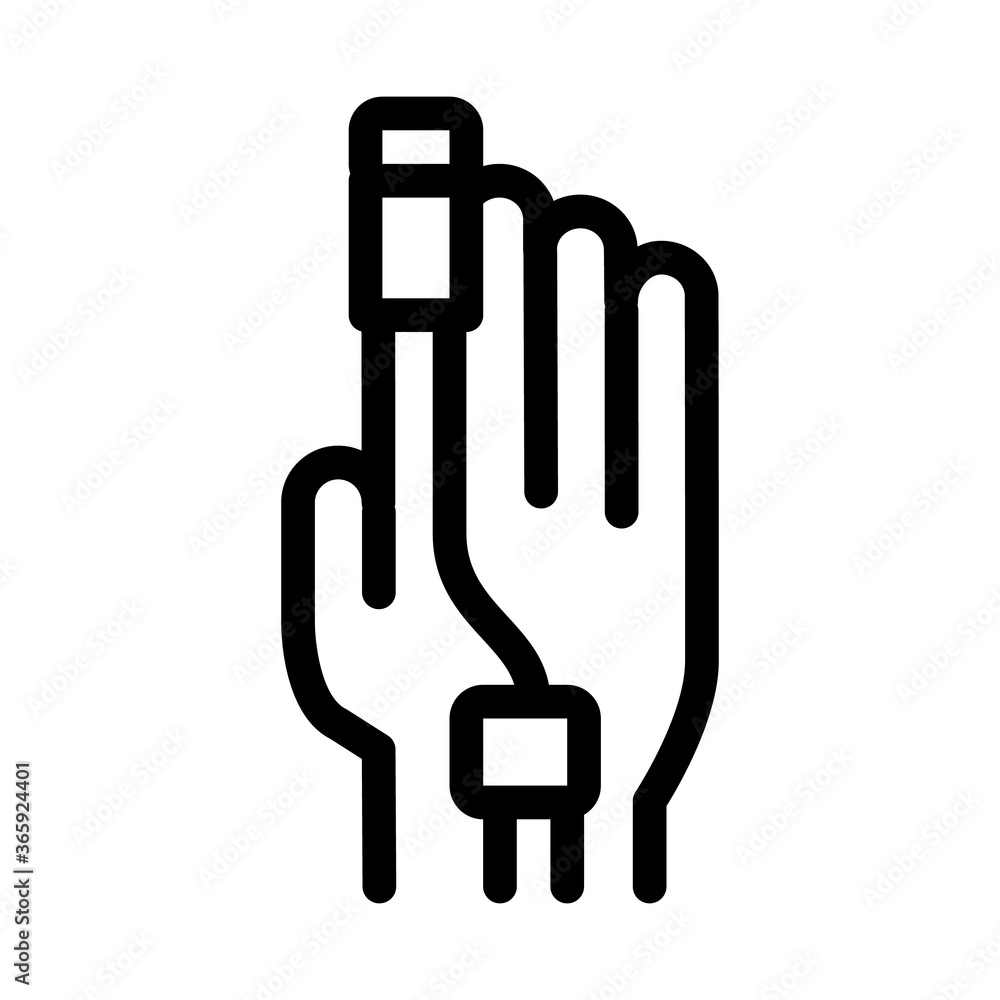 heart rate measurement tool on patient finger icon vector. heart rate measurement tool on patient finger sign. isolated contour symbol illustration heart rate measurement tool on patient finger icon vector. heart rate measurement tool on patient finger sign. isolated contour symbol illustration