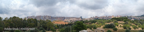 Panorama of Agrigente above the Ruins