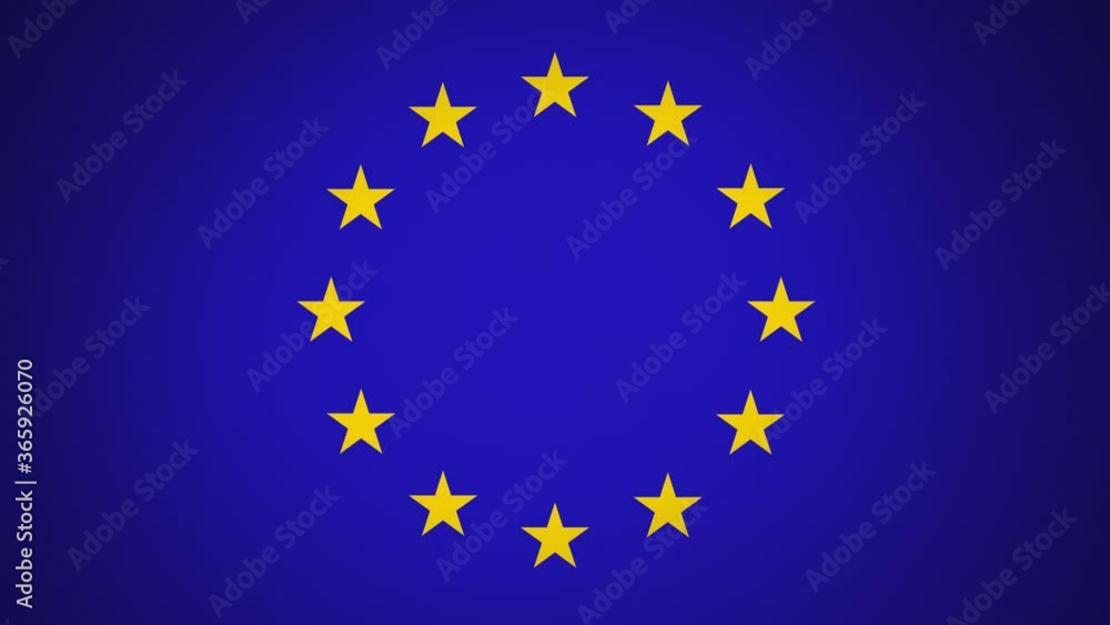 Yellow stars spinning against blue background Yellow stars spinning against blue background