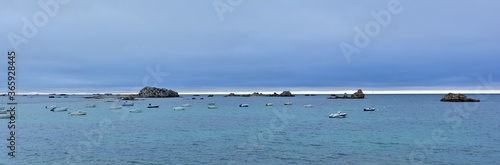 Beautiful seascape at Plougrescant in Brittany. France