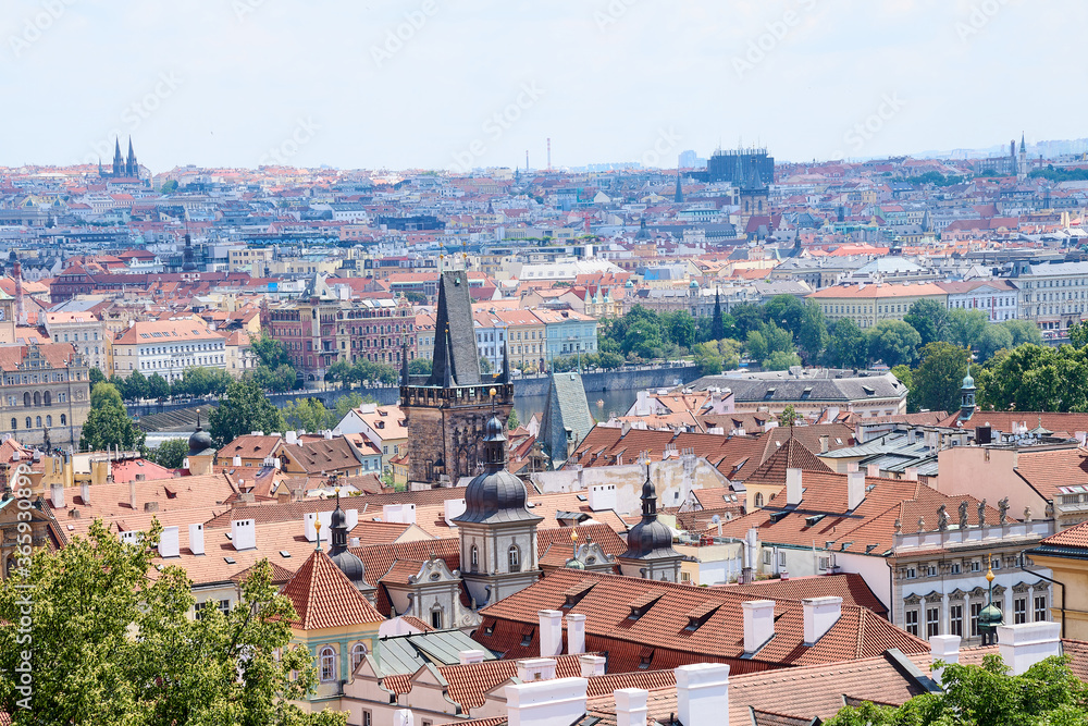 panorama of prague from castle hill