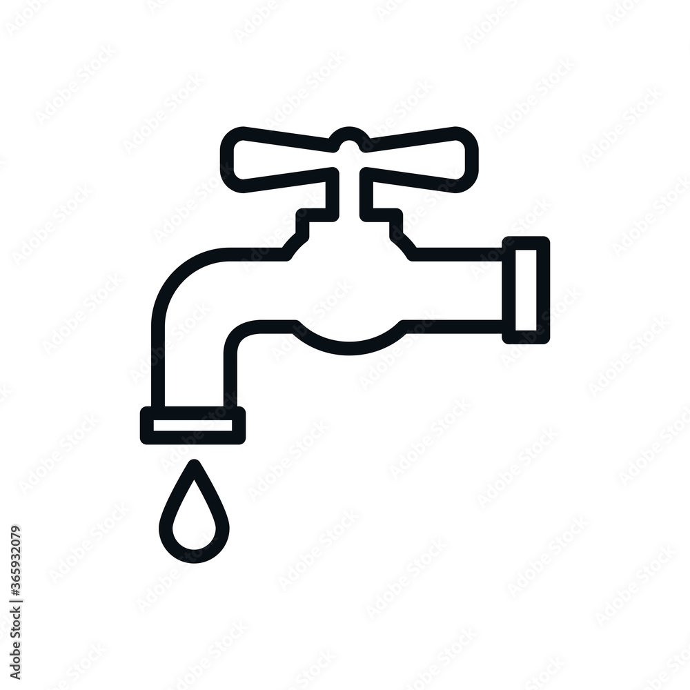 Tap water icon vector logo template flat style Tap water icon vector logo template flat style