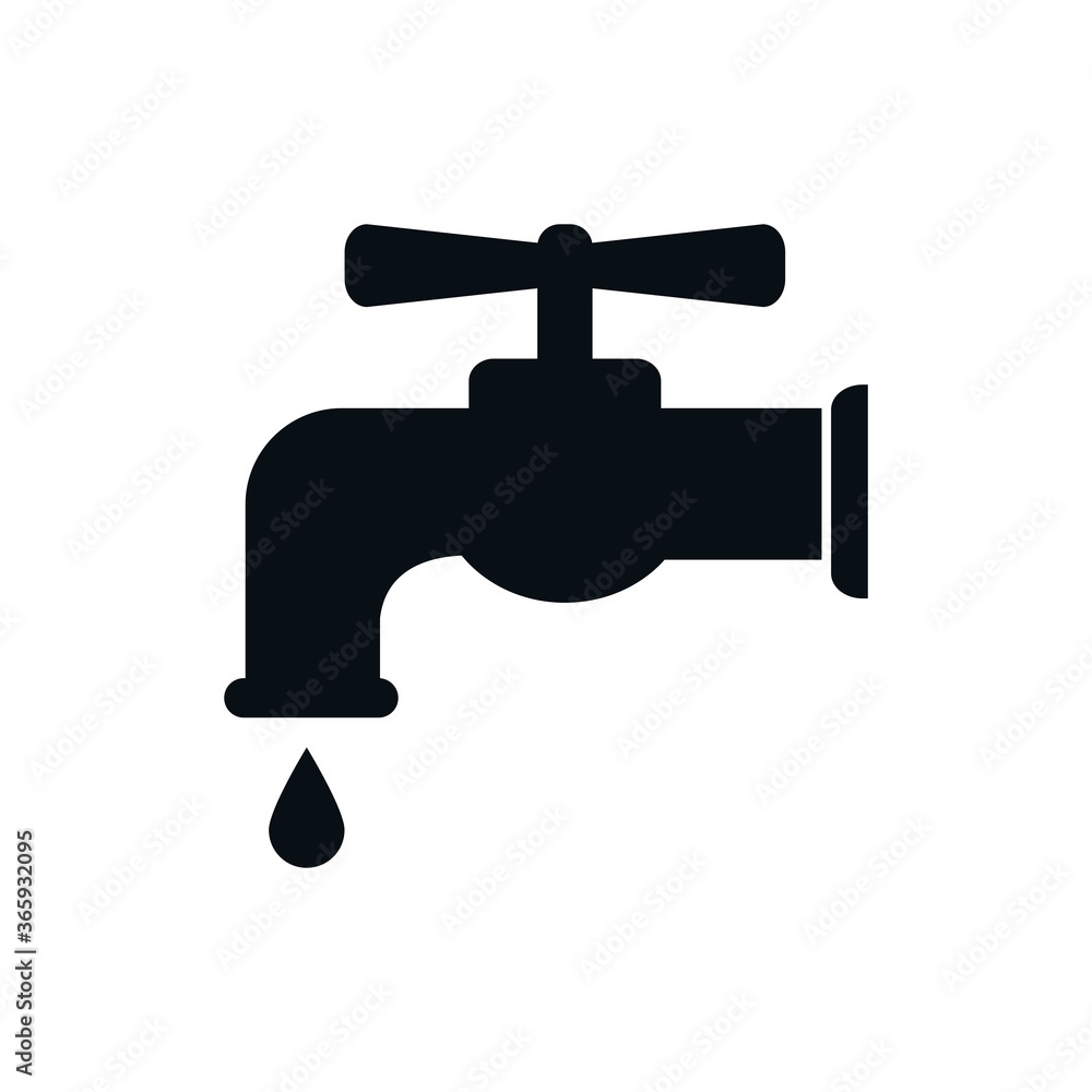 Tap water icon vector logo template flat style Tap water icon vector logo template flat style