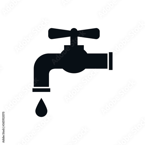Tap water icon vector logo template flat style