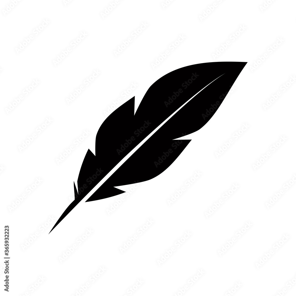 Feather icon vector logo template illustration Feather icon vector logo template illustration