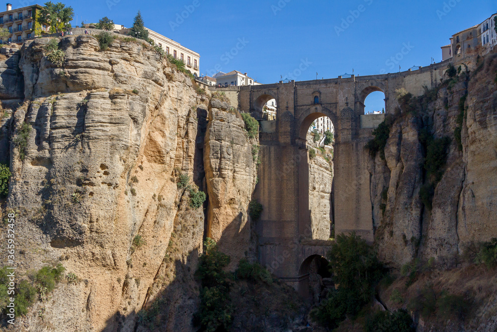 Fototapeta premium New bridge in Ronda, one of the famous white villages in Andalucia, Spain