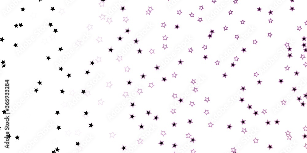 Dark Purple vector background with small and big stars. Shining colorful illustration with small and big stars. Design for your business promotion.