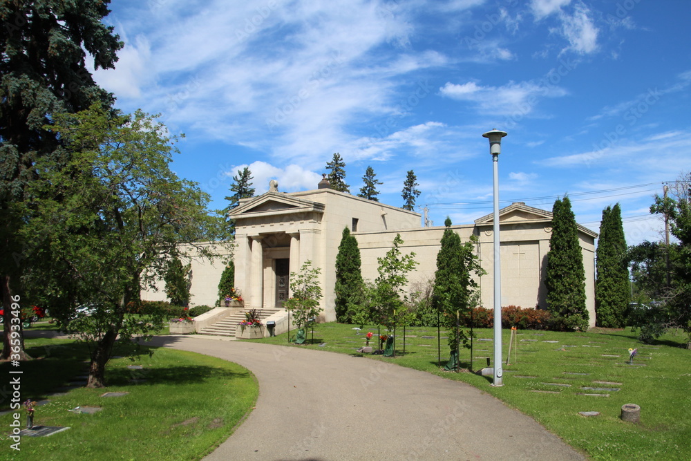 Road To The Mausoleum, Edmonton Cemetery, Edmonton, Alberta