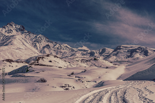 Himalayan mountains covered with snow