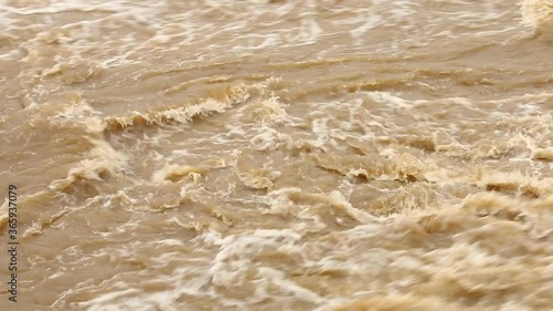 Water wave  by spillway  in Maeping river , in Chiangmai  province Thailand photo