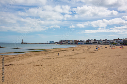 Margate beach panorama in Kent, England