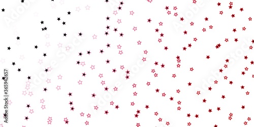Dark Red vector pattern with abstract stars. Blur decorative design in simple style with stars. Pattern for new year ad  booklets.