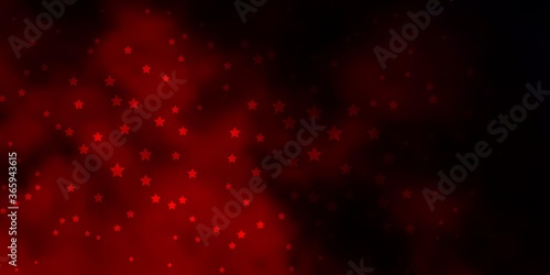 Dark Red vector pattern with abstract stars. Modern geometric abstract illustration with stars. Best design for your ad, poster, banner.
