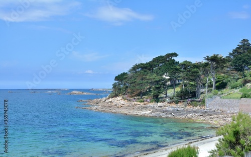 Beautiful seascape at Trebeurden in Brittany. France