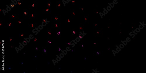 Dark Blue, Red vector backdrop with mystery symbols.