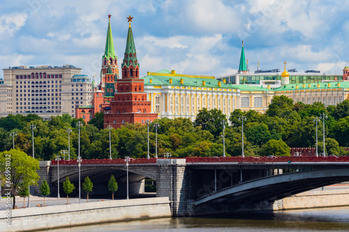 Moscow. Russia. View of the Kremlin from the opposite Bank of the Moscow river. Architecture of the Russian capital. Travel around Moscow. Kremlin embankment. Cities of Russia.