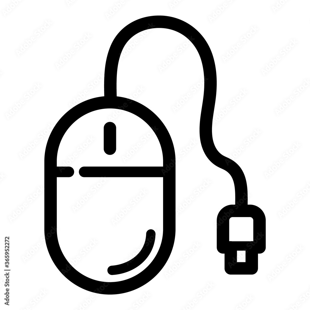 Computer Mouse Flat Icon Isolated On White Background Computer Mouse Flat Icon Isolated On White Background