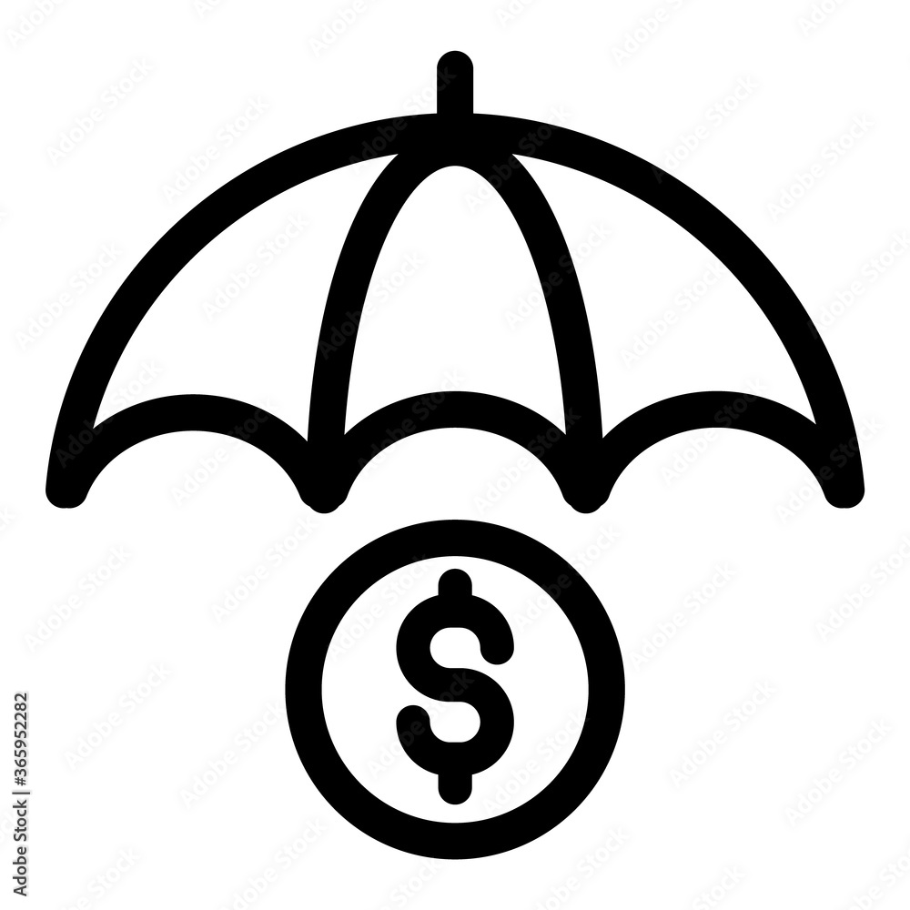 Money Protect Flat Icon Isolated On White Background Money Protect Flat Icon Isolated On White Background