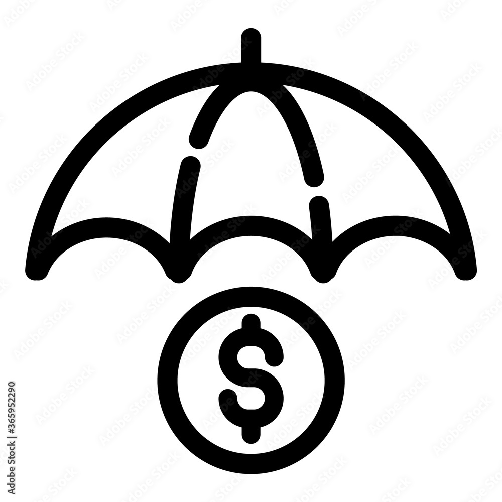 Money Protect Flat Icon Isolated On White Background Money Protect Flat Icon Isolated On White Background