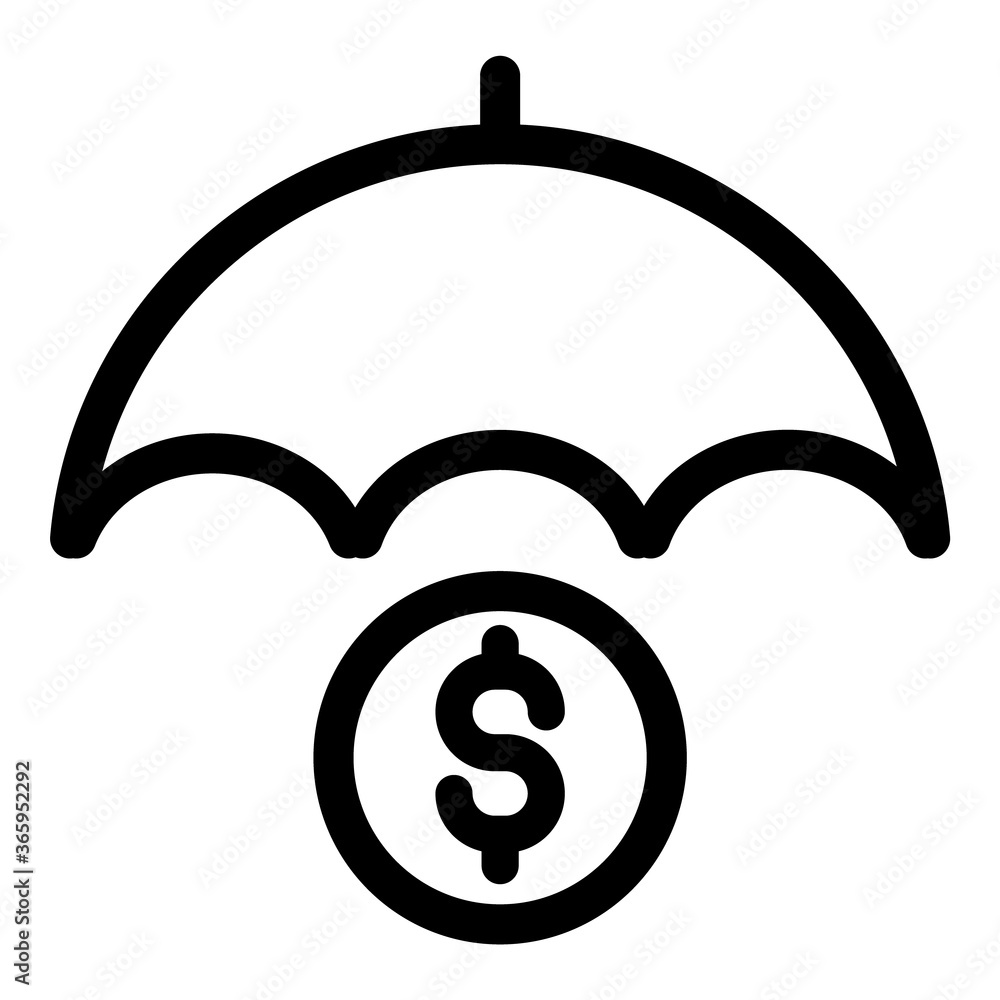 Money Protect Flat Icon Isolated On White Background Money Protect Flat Icon Isolated On White Background