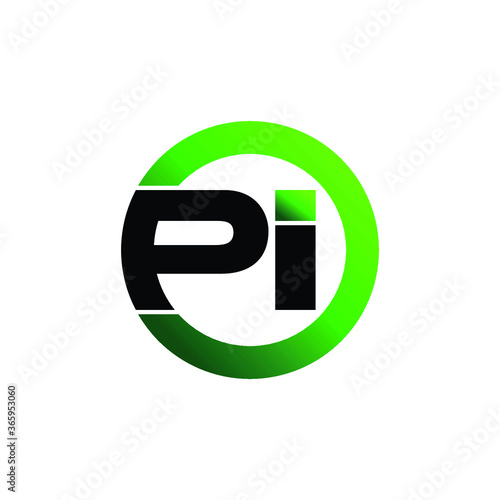 Letter PI simple logo icon design vector