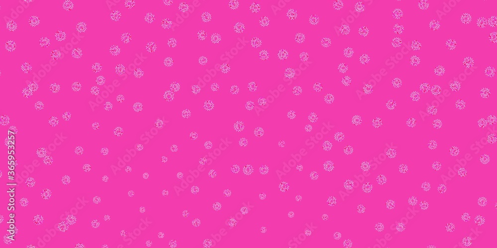 Light pink, yellow vector doodle texture with flowers. Light pink, yellow vector doodle texture with flowers.