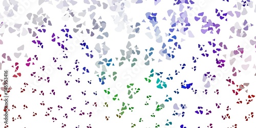 Light multicolor vector backdrop with chaotic shapes.