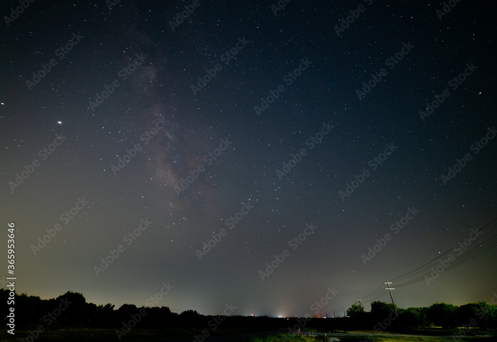 View of the Milky Way From Texas Country Roads