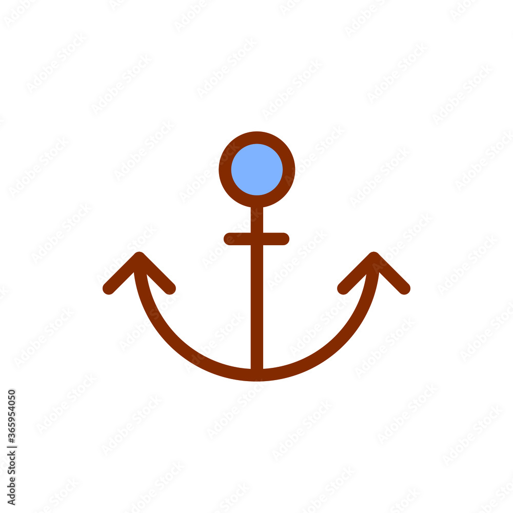 anchor icon vector illustration filled outline style. summer icon set. anchor icon vector illustration filled outline style. summer icon set.
