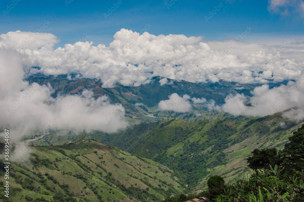 Mountain landscape in Colombian Andes