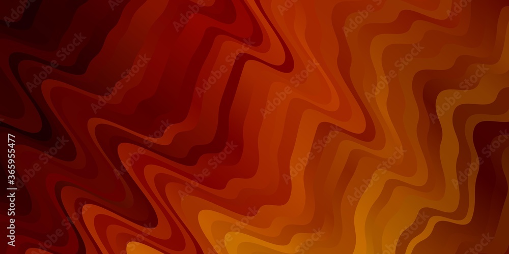 Light Orange vector background with lines. Colorful illustration, which consists of curves. Best design for your ad, poster, banner.