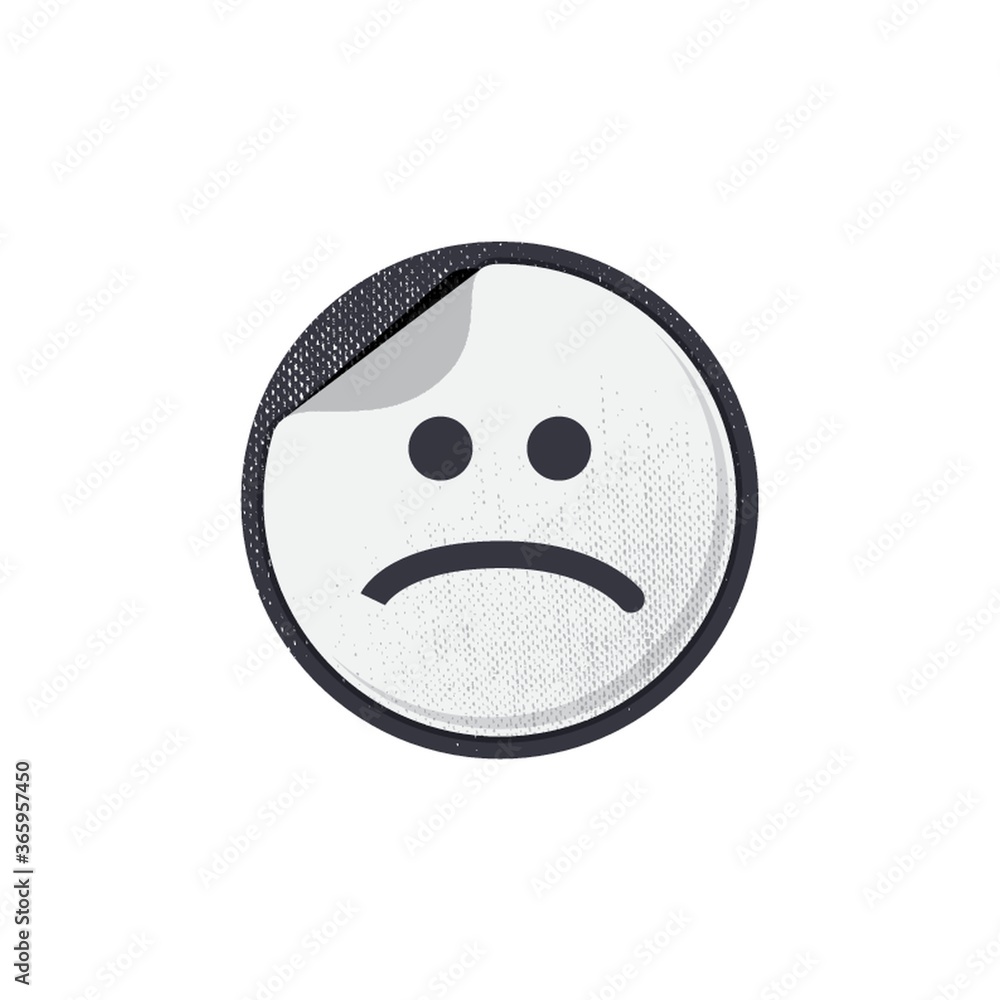 Fototapeta premium emoticon with sad face