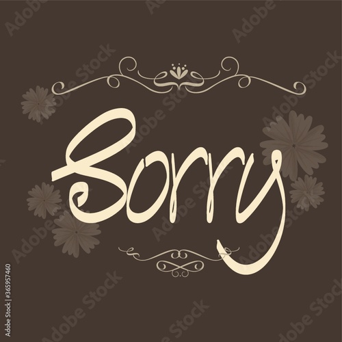 sorry design card