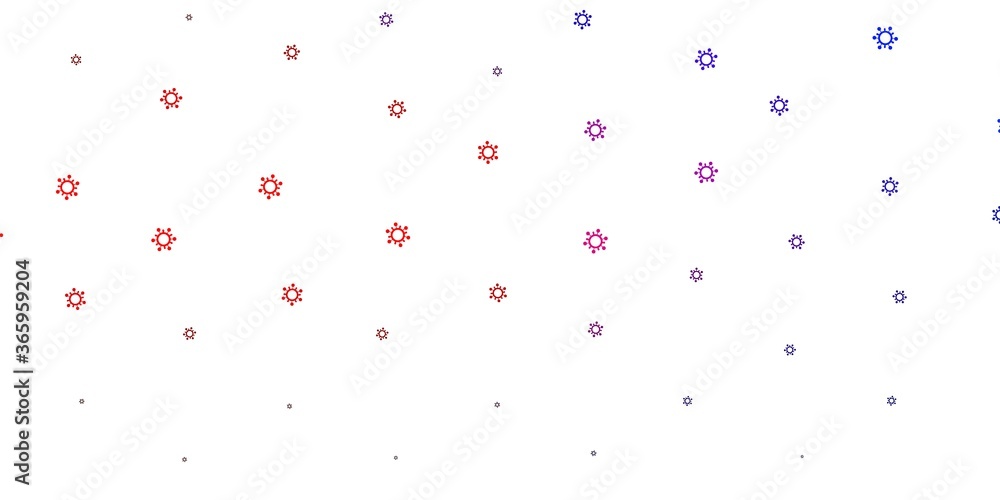 Light blue, red vector texture with disease symbols. Light blue, red vector texture with disease symbols.