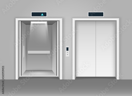 Realistic steel elevators
