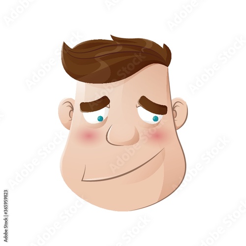man smirking