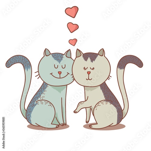 cats in love