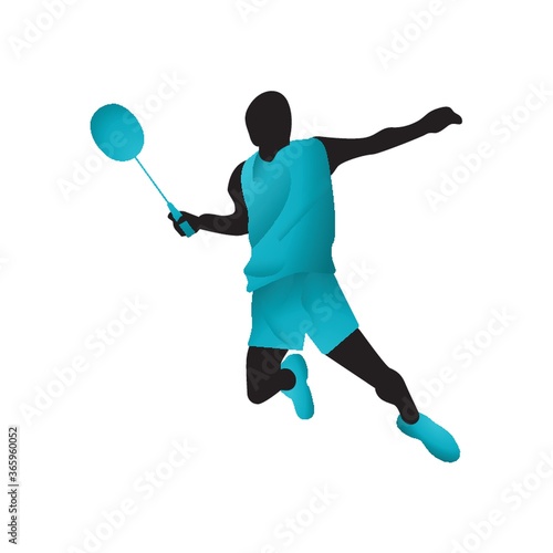 badminton player in action