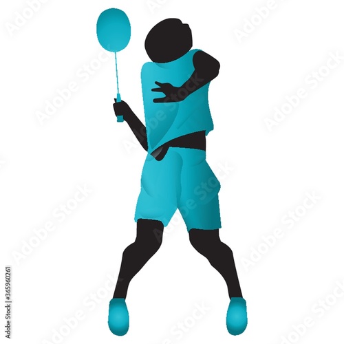 badminton player in action