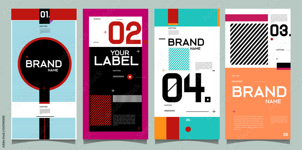 Vector brand label, banner and social media post layout design template
Vector brand label, banner and social media post layout design template