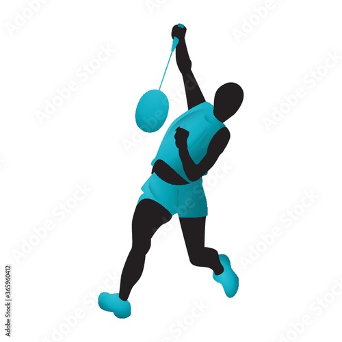 badminton player in action
