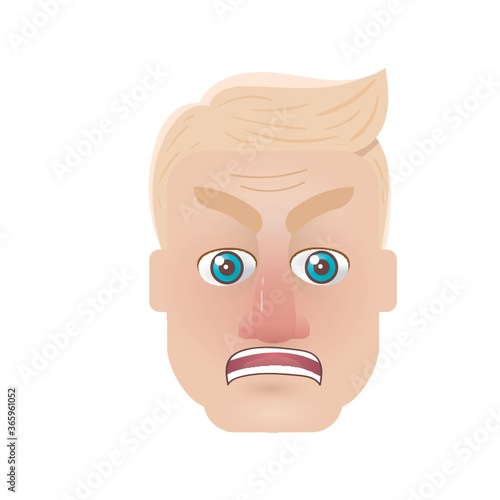 man scared