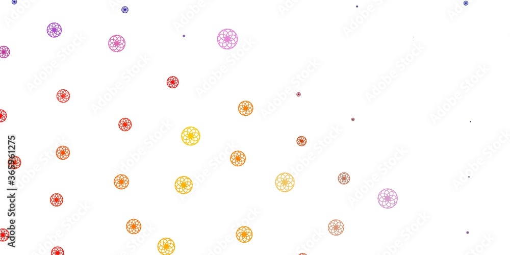 Light Pink, Yellow vector template with circles.