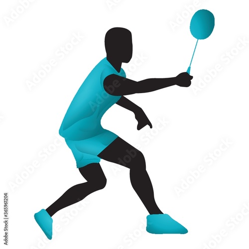 badminton player in action