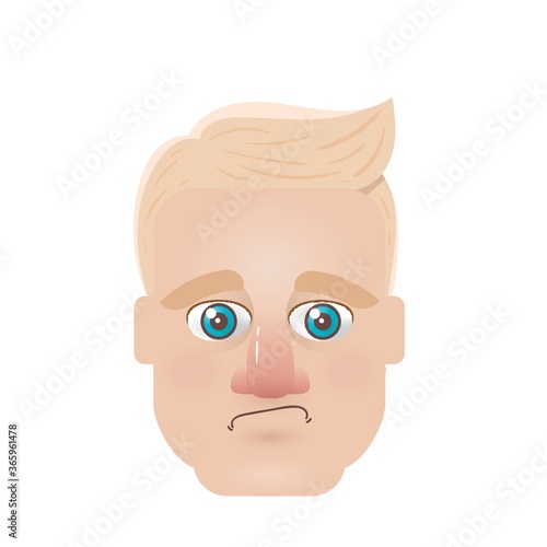 man with frustrated expression