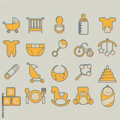 baby icon set