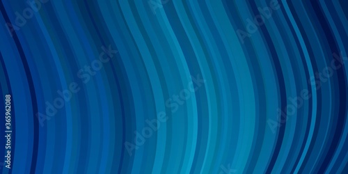 Light BLUE vector layout with curves. Colorful illustration, which consists of curves. Best design for your posters, banners.