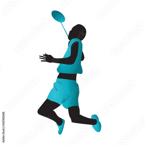 badminton player in action